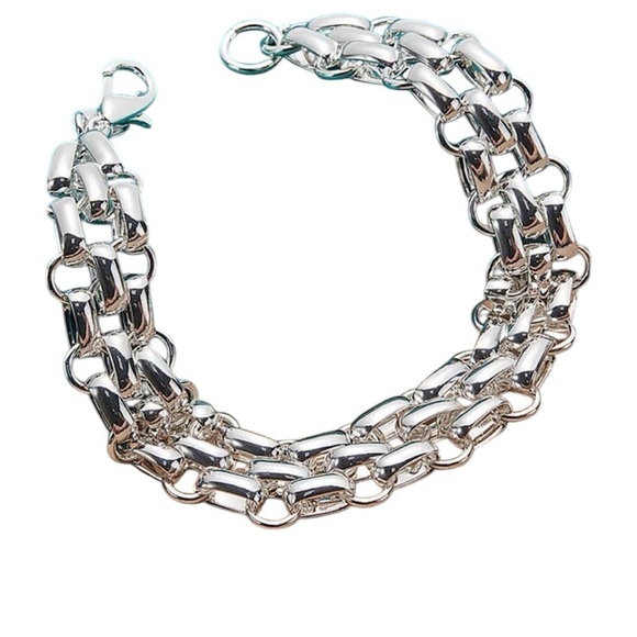 Silver Bracelet Interlocking - Picture 3 of 14